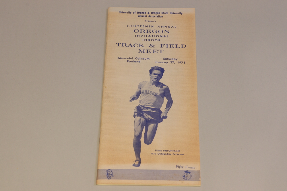 Programs 20 + Pre 11 - Oregon Indoor Cover 1973 | Steve Prefontaine