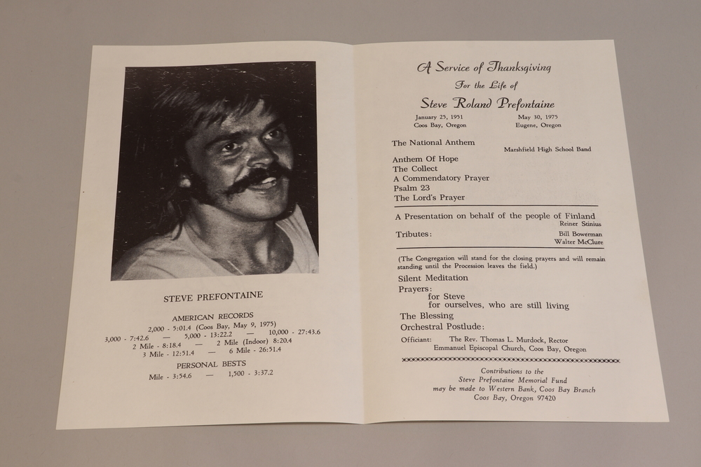 Pre 36 (4) - Funeral Program Coos Bay interior | Steve Prefontaine