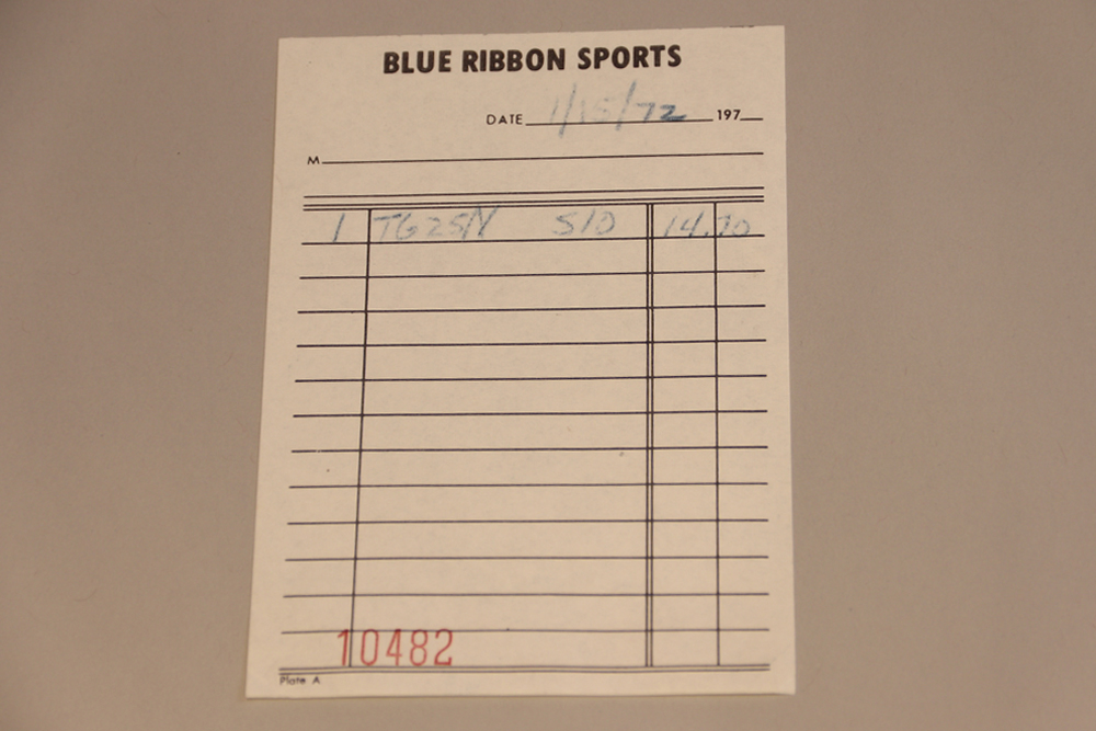 Blue Ribbon Sports  2 - Receipt 1/15/72  #10482 | Blue Ribbon Sports