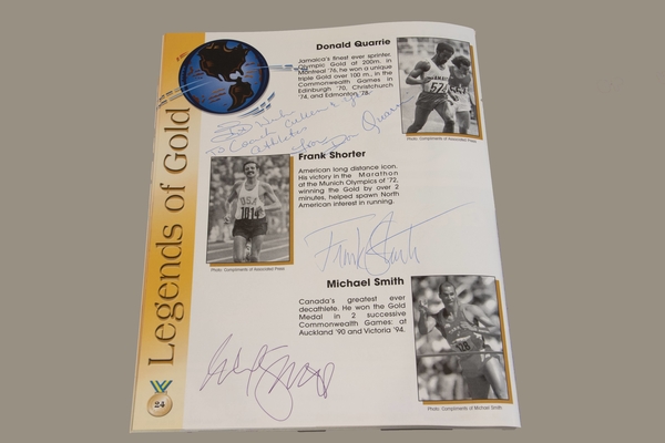 Autographs 20+21+22 - Legends of Gold - Don Quarrie, Frank Shorter, Michael Smith | Autographs & Signatures
