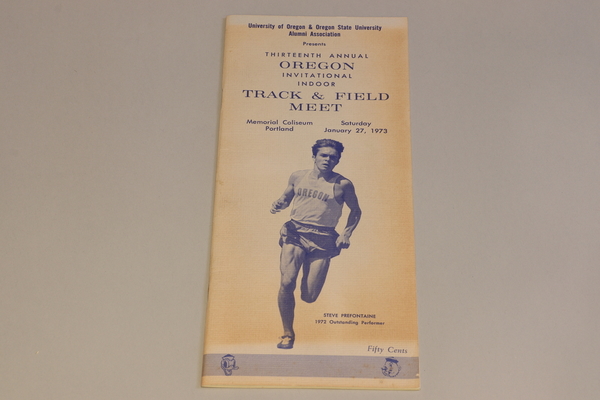 Programs 20 + Pre 11 - Oregon Indoor Cover 1973 | Steve Prefontaine