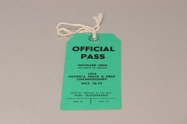 Oregon T+F 21 - Official Pass 1973 Pacific 8 T+F Championships | Oregon Track & Field, 1971-76