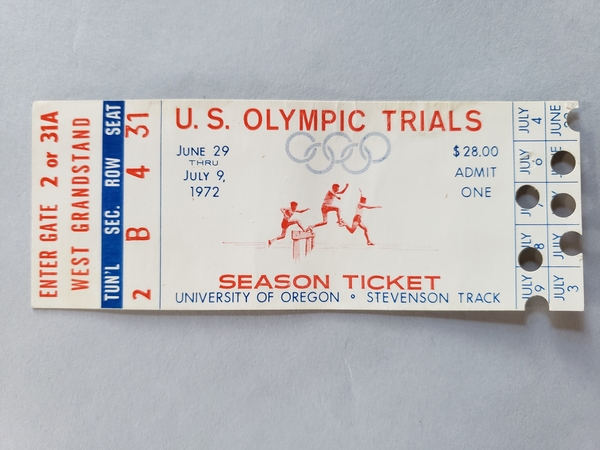 Oregon T+F 3 - Ticket '72 Olympic Trials all days | Oregon Track & Field, 1971-76