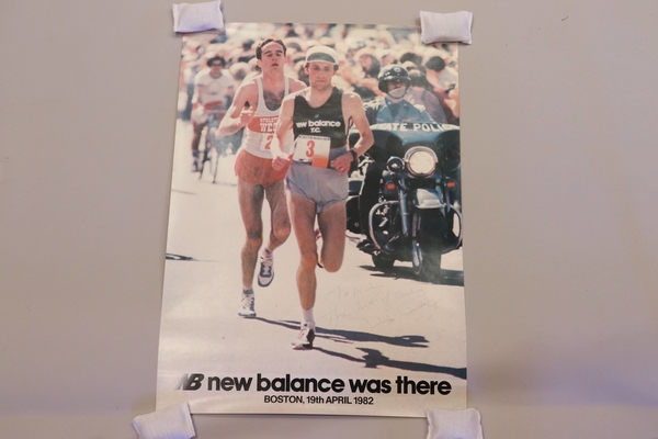 Posters 7 - 1982 Boston Marathon - Beardsley and Salazar - signed by Beardsley to me; gift of GBTC Coach Billy Squires | Posters
