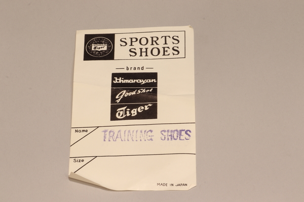 Blue Ribbon Sports 10 - Tiger Shoe Box Label 1 | Blue Ribbon Sports