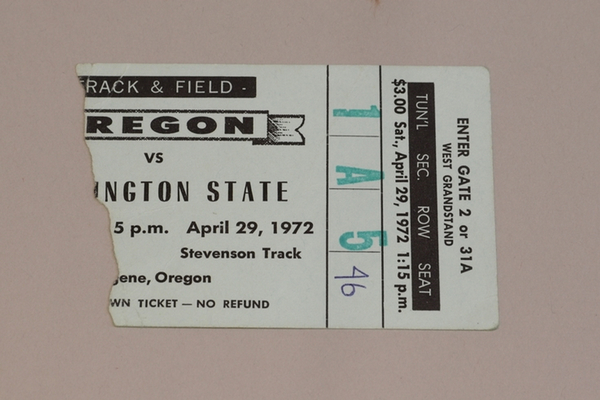 Programs 13 (3) OR vs WA ST Ticket Stub 4/29/72 | Programs