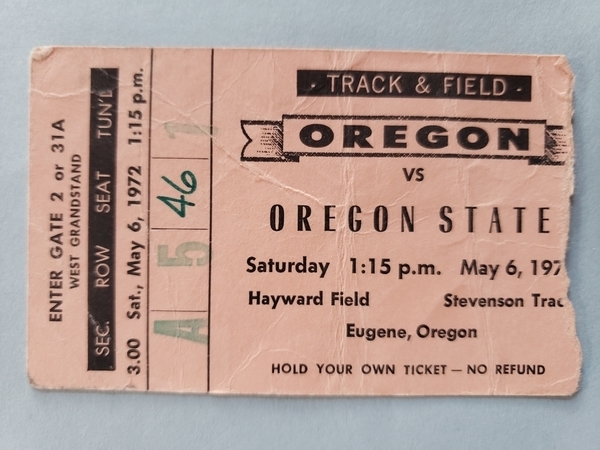 Programs 14 (2) Ticket - Oregon vs Oregon State 5-6-72 | Programs