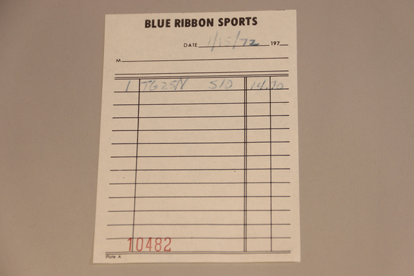 Blue Ribbon Sports  2 - Receipt 1/15/72  #10482 | Blue Ribbon Sports