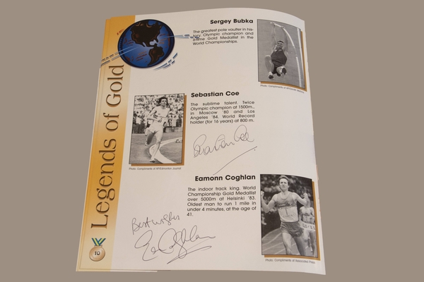 Autographs 8+9 -  Legends of Gold - Sebastian Coe, Eamonn Coghlan | Autographs & Signatures