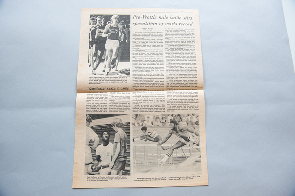 Publications 23 + Pre 21 - Oregon Daily Emerald 6/20/1973 - preview of first Hayward Field Restoration Meet | Publications
