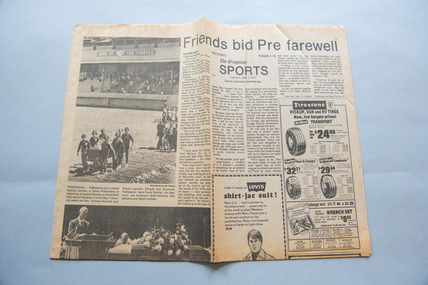 Publications 43 + Pre 39 - The Oregonian - June 3, 1975 - Friends bid Pre Farewell | Publications