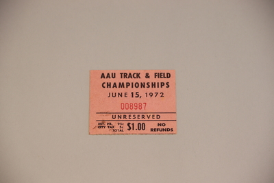 Image Oregon T+F 6 - Ticket Stub AAU Championships June 15, 1972