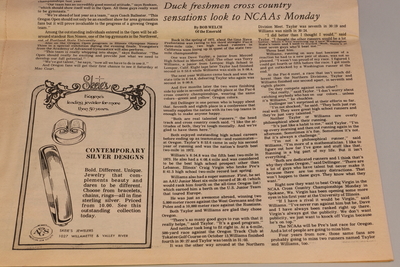 Image Publications 33 + Pre 31 - Oregon Daily Emerald 11/16/1973 - NCAA cross country preview by Bob Welch