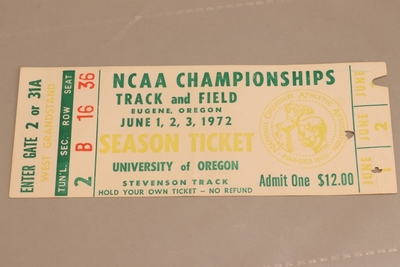 Image Oregon T+F 22 - Season Ticket NCAA T+F Championships 6/1, 2, 3/1972