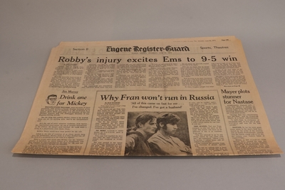 Image Publications 19 - Eugene Register-Guard 6/30/1973 - Why Fran won't run in Russia