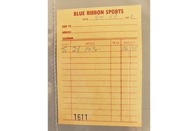 Image Blue Ribbon Sports 1 - Receipt 9/27/71 #1611