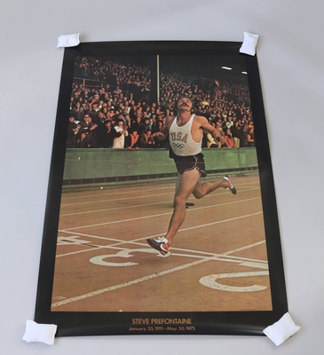 Image Posters 10 + Pre 42 - Steve Prefontaine Memorial Poster with Jeff Johnson Photo