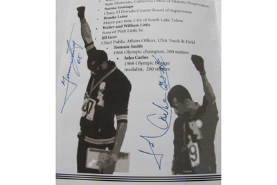 Image Autographs 1 - Tommie Smith + John Carlos