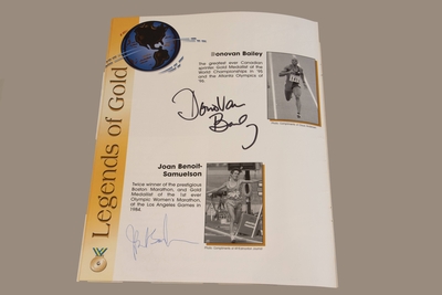 Image Autographs 5+6 - Legends of Gold - Donovan Bailey, Joan Benoit-Samuelson