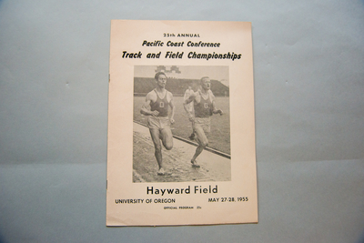 Image Programs 2 - Pacific Coast T+F Championships May 27-28, 1955 cover Jim Bailey+Bill Dellinger